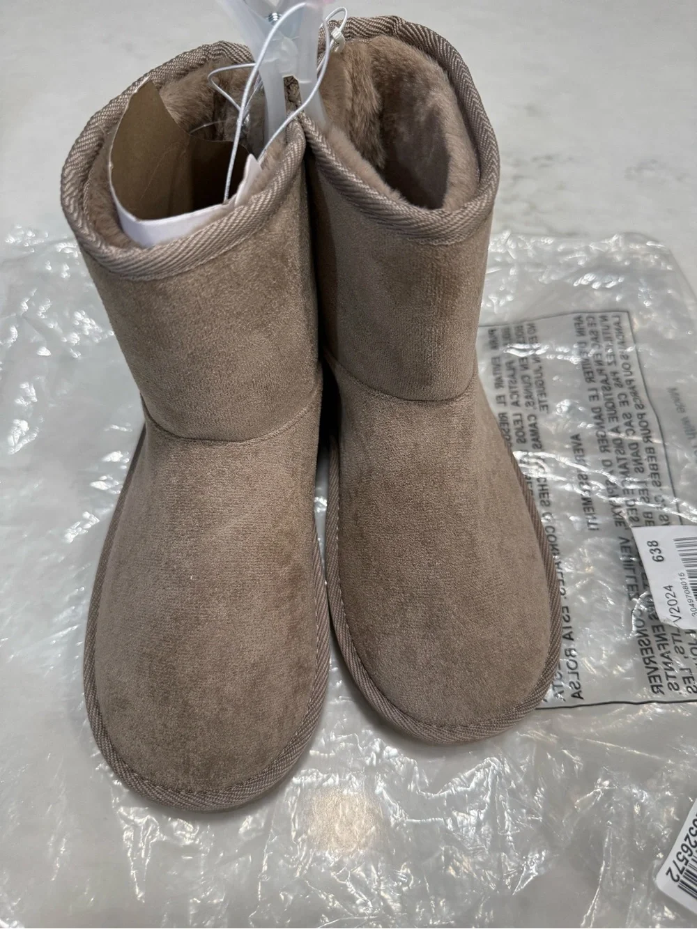 The Children's Place Taupe Faux-Suede Kids Ankle Boots